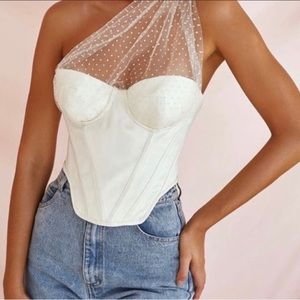 House of CB Kim Ivory Tulle corset